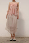 Marc Le Bihan Silk Skirt Six-layer Tulle 25930 Series French Hand-dyed MLB-25930-SKIN Skin Color